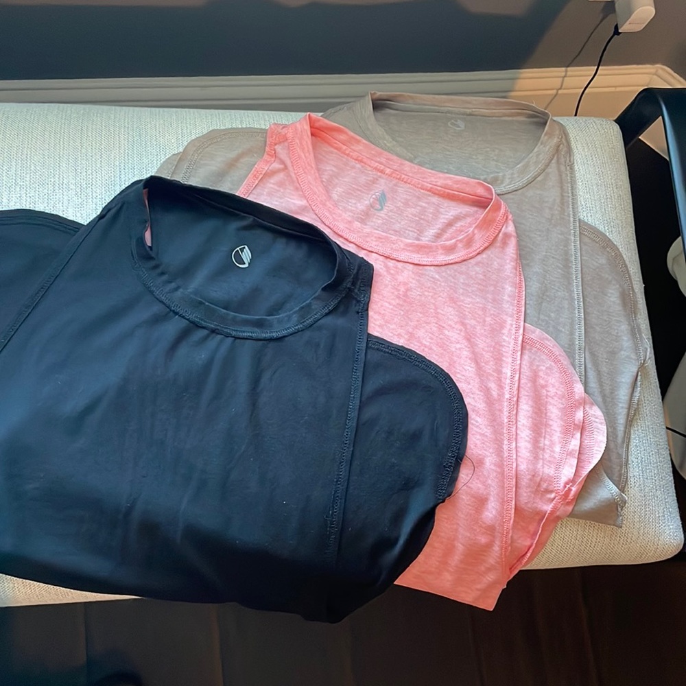 Set of three activewear tops
